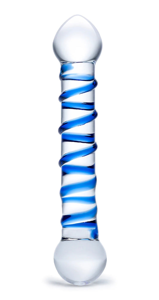 Electric Novelties 6.5 Inch Spiral Glass Dildo — Handblown Borosilicate - GLAS-150
