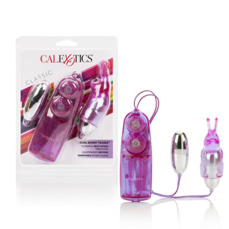 CalExotics Dual Bunny Teaser Vibrator — Purple - SE8460142