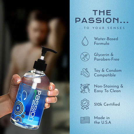 Passion Natural Water Based Lubricant 16 Oz by XR Brands