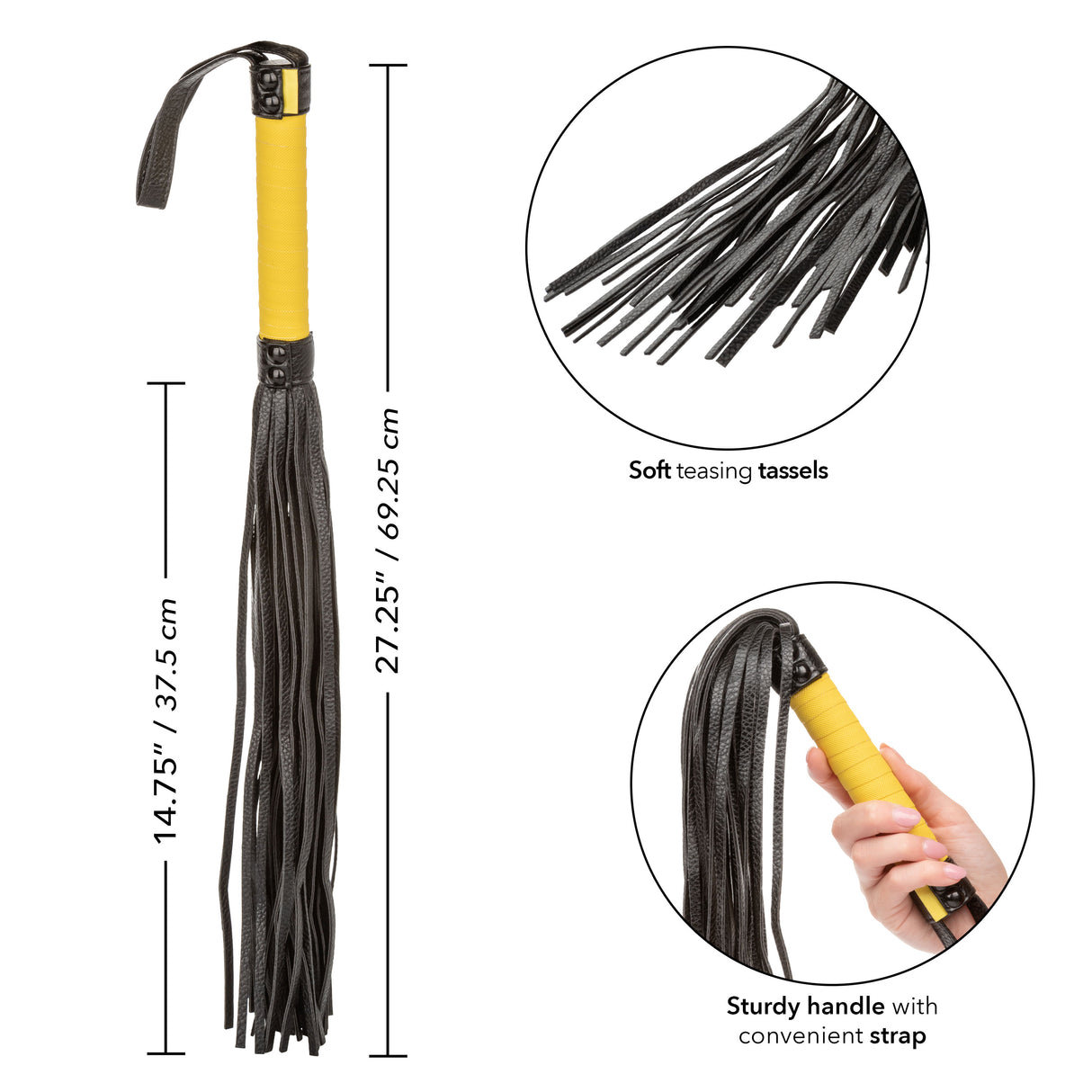 CalExotics Boundless Flogger — Vegan Leather Tassel Whip - SE2702071