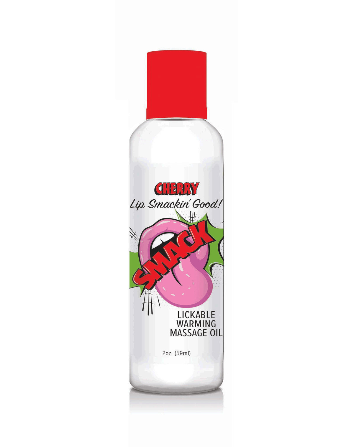 Little Genie Smack Warming & Lickable Massage Oil, Cherry 2 oz - LG-BT406