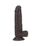 Viben Real Skin 7.5" Dual-Layer Dildo — Dark Brown - TMN-GL-0633