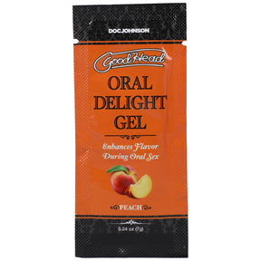 Doc Johnson Goodhead Oral Delight Gel — Peach 0.24 oz Packet - DJ1387-38-BU