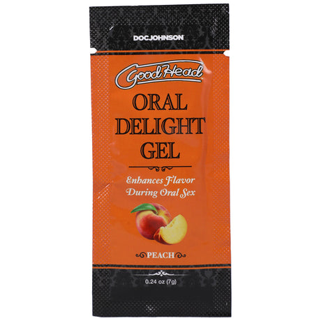 Doc Johnson Goodhead Oral Delight Gel — Peach 0.24 oz Packet - DJ1387-38-BU
