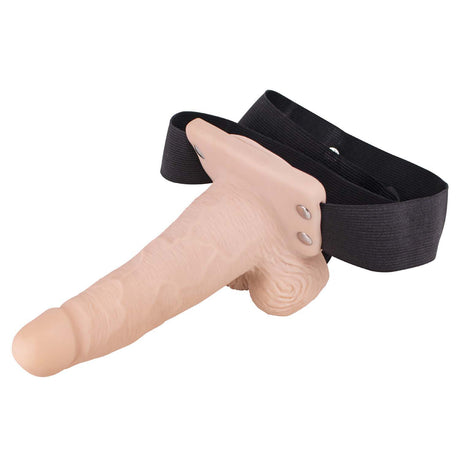 Nasstoys Erection Assistant Hollow 6-inch Vibrating Strap-On with Jock Harness - NW3079-1
