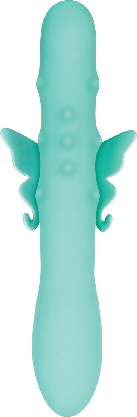 Evolved Novelties Grand Beaded Butterfly Rabbit Vibrator — Dual Motor, 9.25" - EN-RS-1578-2