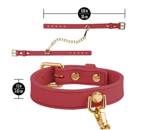 Blush Ardor Wrist & Ankle Restraints — Red, Puria Silicone - BL-55528