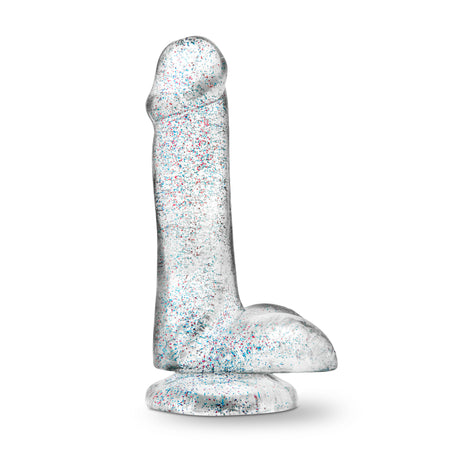 Blush Naturally Yours 6-inch Glitter Dildo — Sparkling Clear - BL-54309