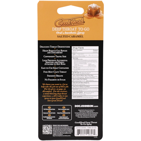 Doc Johnson Goodhead Deep Throat Spray To-Go — Salted Caramel (0.30 fl oz) - DJ1366-25-CD