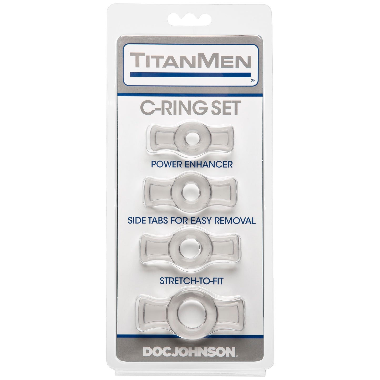 Titanmen Tools Cock Ring Set - Clear by Doc Johnson