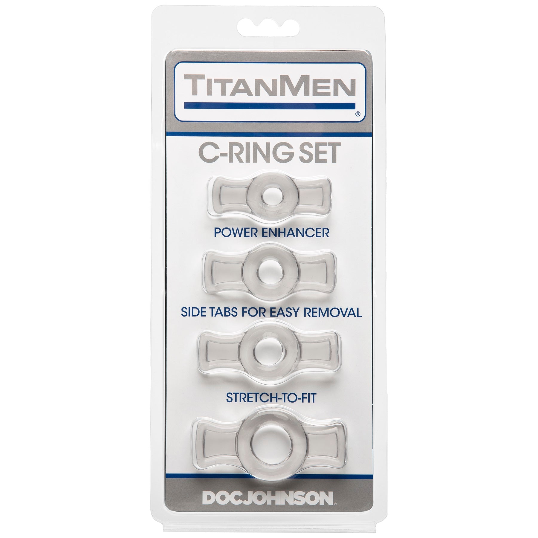 Titanmen Tools Cock Ring Set - Clear by Doc Johnson
