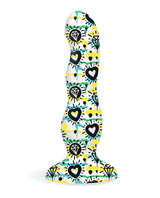 Collage Diamonds & Hearts Curvy Silicone Dildo by Collage