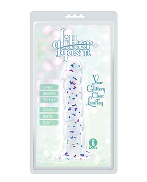 Glittergasm 7.5" Swirls Dildo - Blue/Purple/Violet by Macaroon