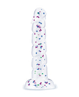 Glittergasm 7.5" Swirls Dildo - Blue/Purple/Violet by Macaroon