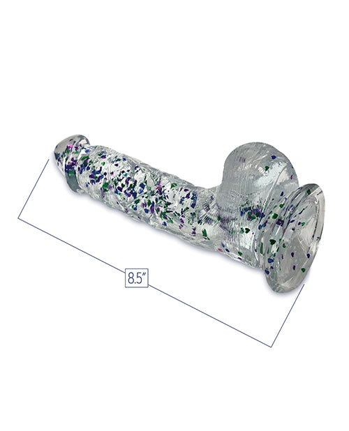 Glittergasm 8.5" Ballsy Dildo - Blue/Purple/Violet by Glittergasm