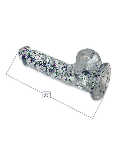 Glittergasm 8.5" Ballsy Dildo - Blue/Purple/Violet by Glittergasm