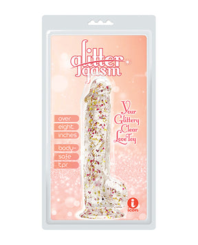 Glittergasm 8.5" Ballsy Dildo - Red/Gold/Orange by Glittergasm