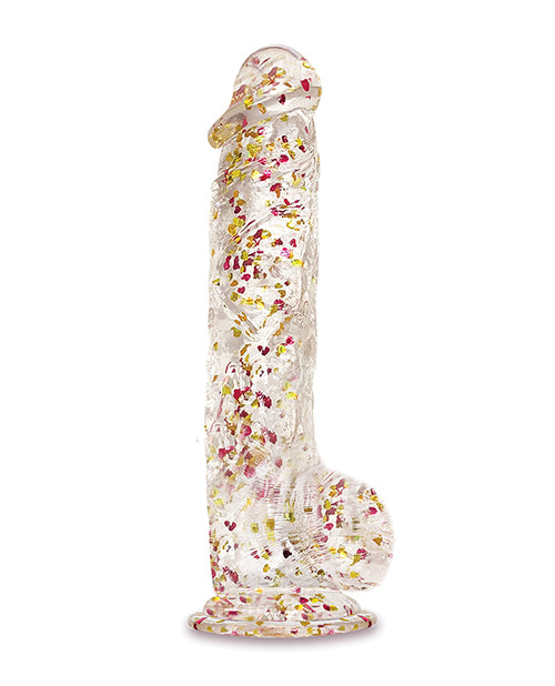Glittergasm 8.5" Ballsy Dildo - Red/Gold/Orange by Glittergasm