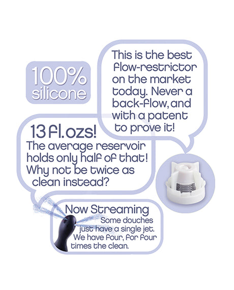 Good Clean Fun Angled Douche by Icon Brands — 13 oz Silicone