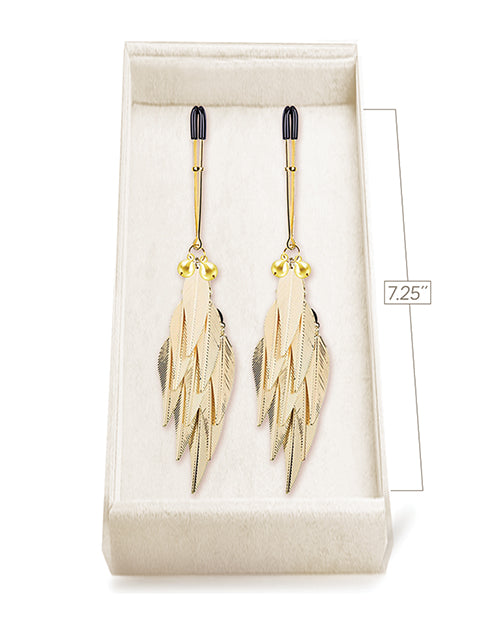 Couture Clips Luxury Nipple Clamps - Golden Harvest by Couture Clips