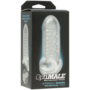 Doc Johnson OptiMALE Thick Extender with Ball Strap — Frost - DJ0690-43-BX