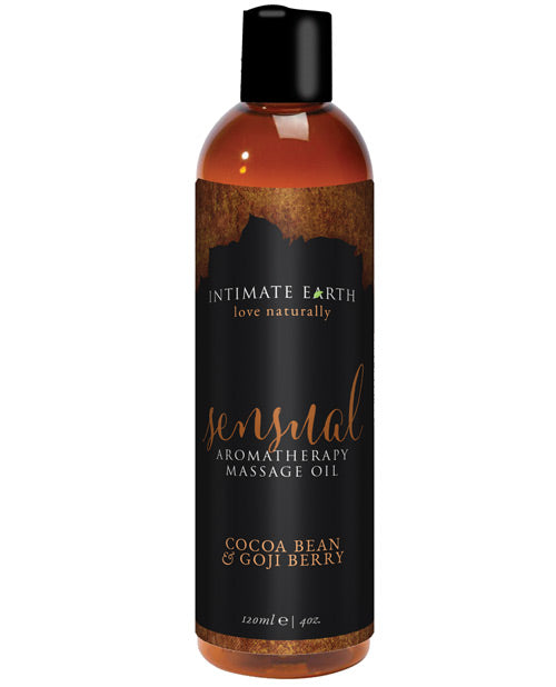 Intimate Earth Sensual Massage Oil - 120 ml Cocoa Bean & Goji Berry by Intimate Earth