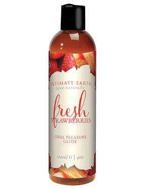 Intimate Earth Natural Flavors Glide - 120 ml Fresh Strawberries by Intimate Earth