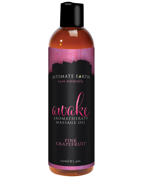 Intimate Earth Awake Massage Oil - 120 ml Pink Grapefruit by Intimate Earth