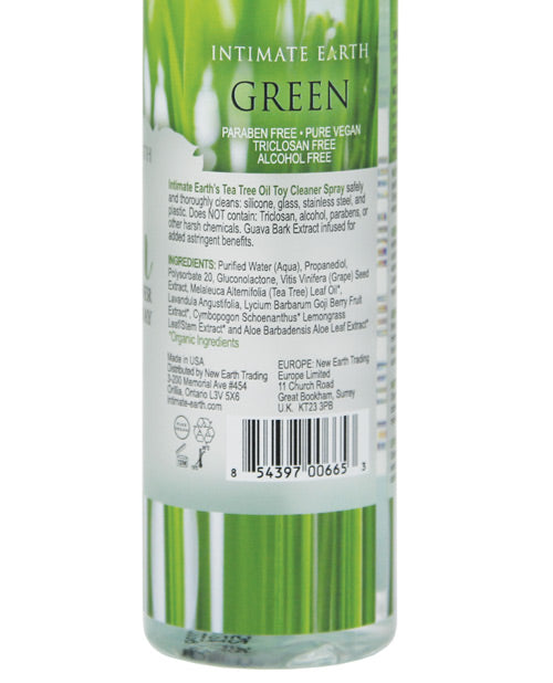 Intimate Earth Toy Cleaner Spray, Green Tea Tree Oil — 4.2 oz