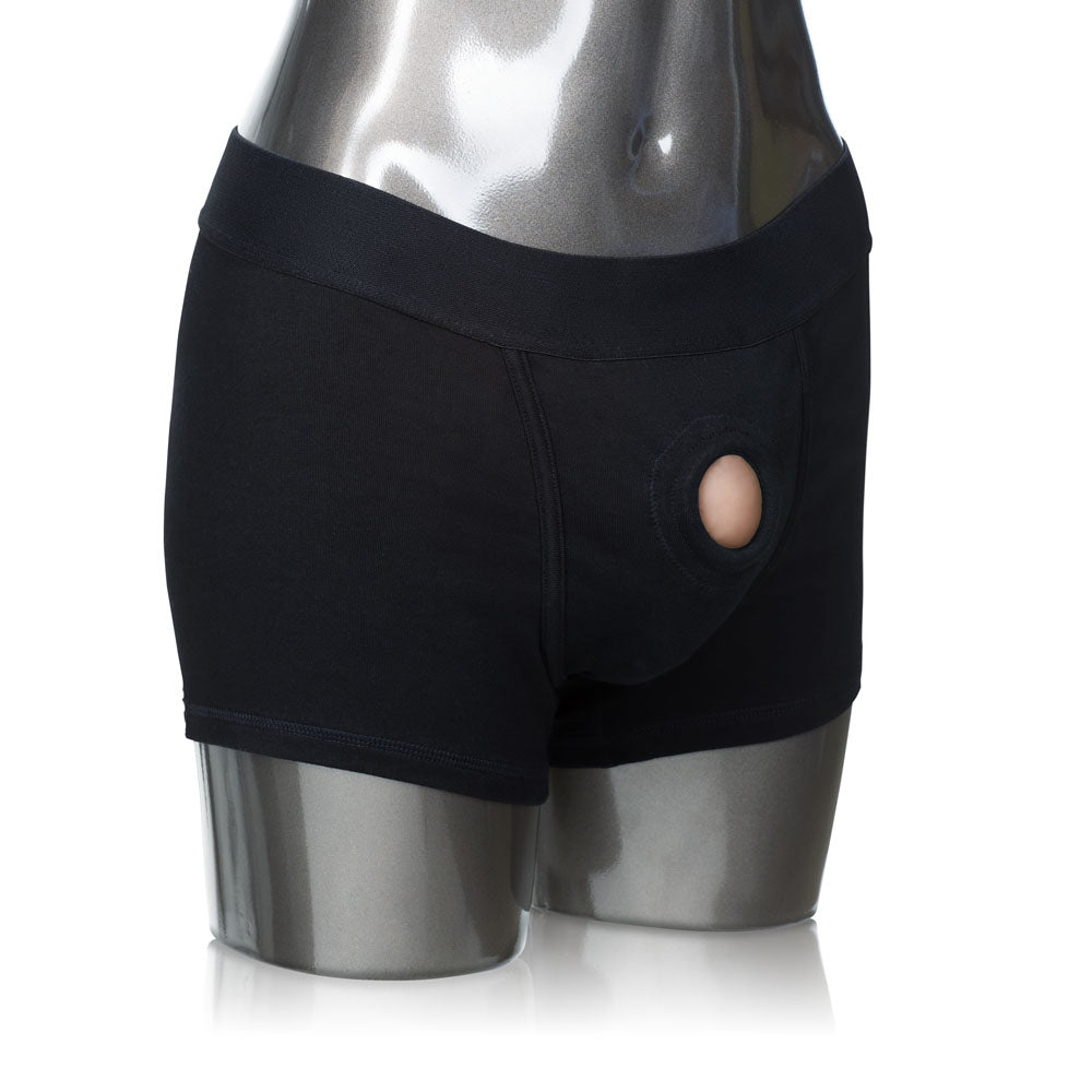 CalExotics Packer Boxer Brief Harness — Black, 2XL/3XL - SE1576253