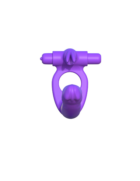 Fantasy C-Ringz Silicone Double Penetrator Rabbit - Purple by Pipedream