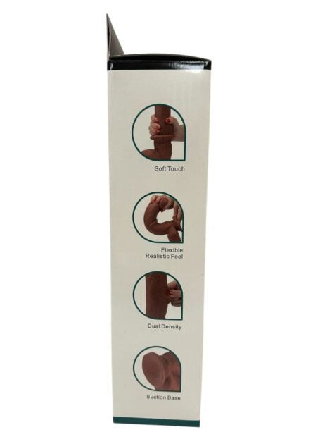 Real Skin 12 Dual Layer Dildo - Light Brown