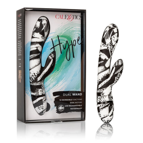 CalExotics Hype Dual Wand Rabbit Vibrator - Dual Motor, USB Rechargeable - SE4412353