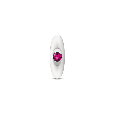 Silver Anchor Buttplug Kit - Clear Iridescent/pink