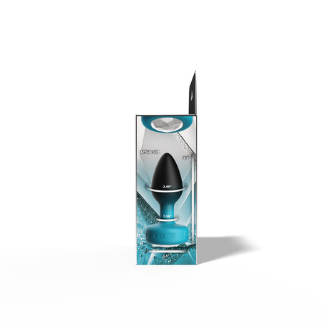 Viben Eluxe Vibrating Gem Anal Plug, Small — Blue Ombre with Remote - VB-CC9156
