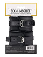 Sportsheets Shadow Handcuffs — Black Faux Leather Cuffs - SS10300