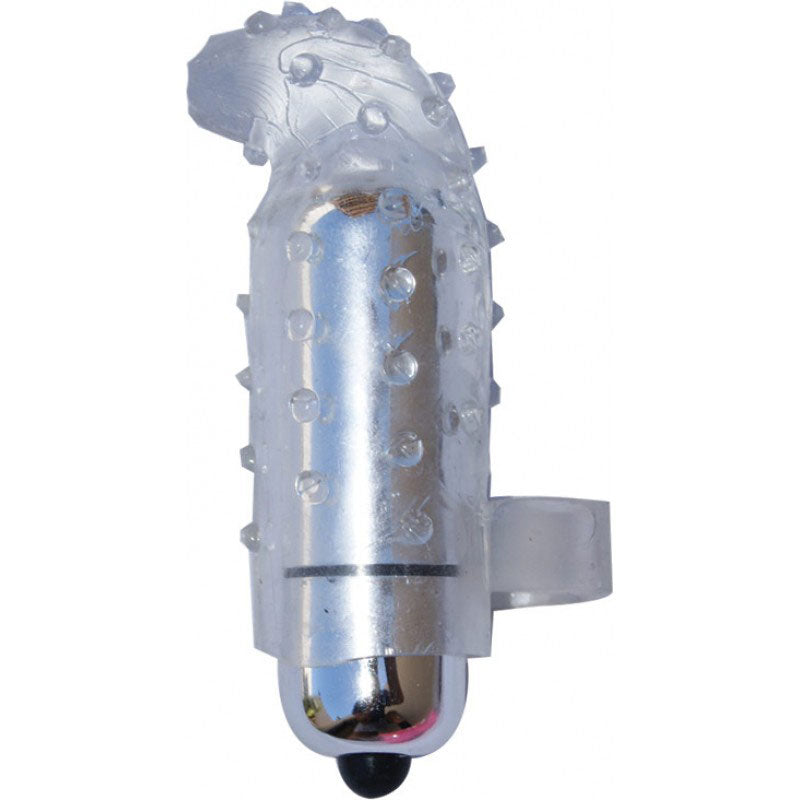 Hott Products Frisky Finger Light-Up Finger Vibe — Clear - HTP2706