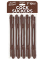 Hott Products Chocolate Novelty Party Straws — 10 Reusable Pecker-Shaped Straws - HP3447