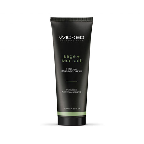 Wicked Sensual Care Sage & Sea Salt Sensual Massage Cream, 4 oz - WS-90924