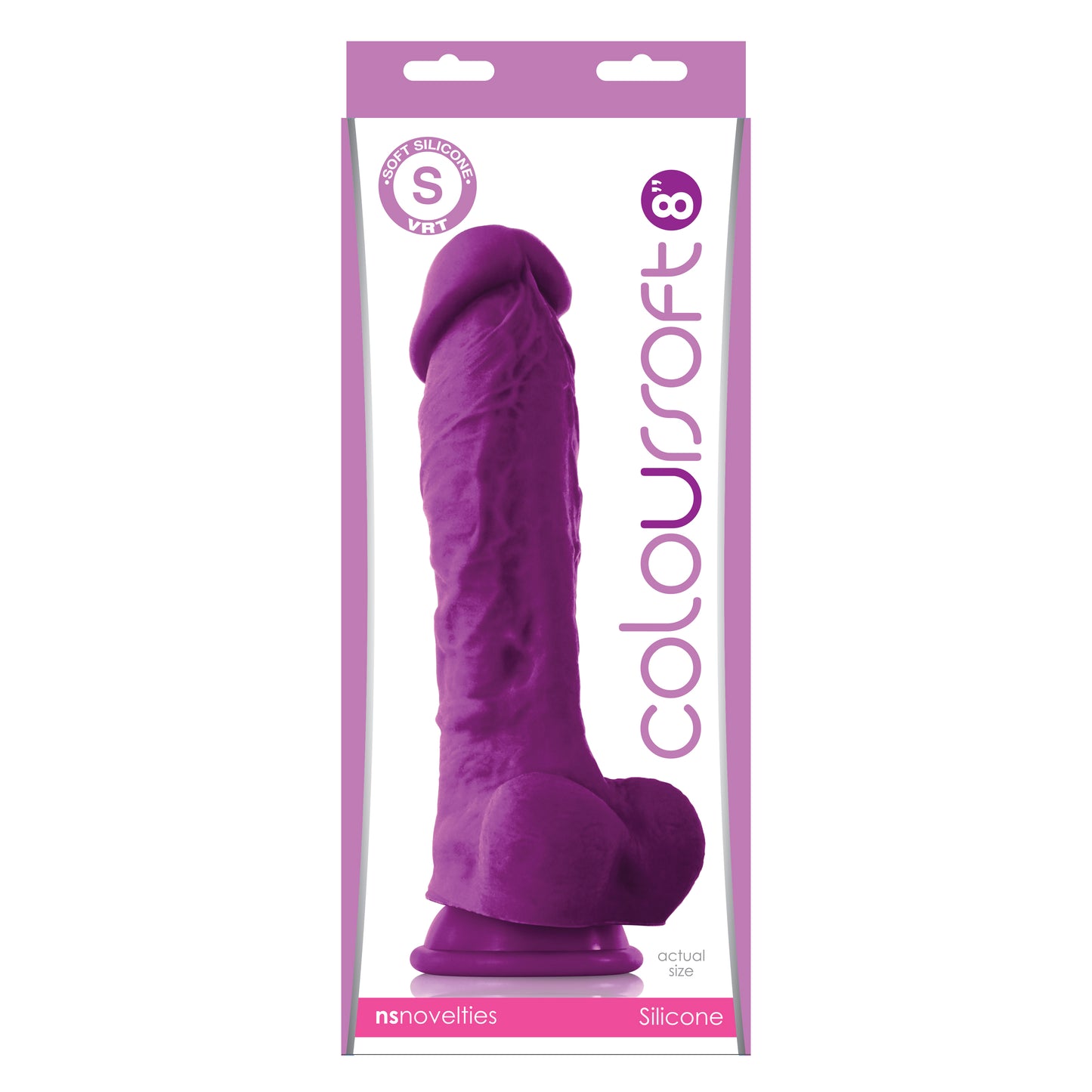 Coloursoft 8" Soft Dildo - Purple by nsnovelties