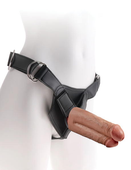 "King Cock Strap-on Harness With 7 Two Cocks One Hole - Tan PD5644-22"