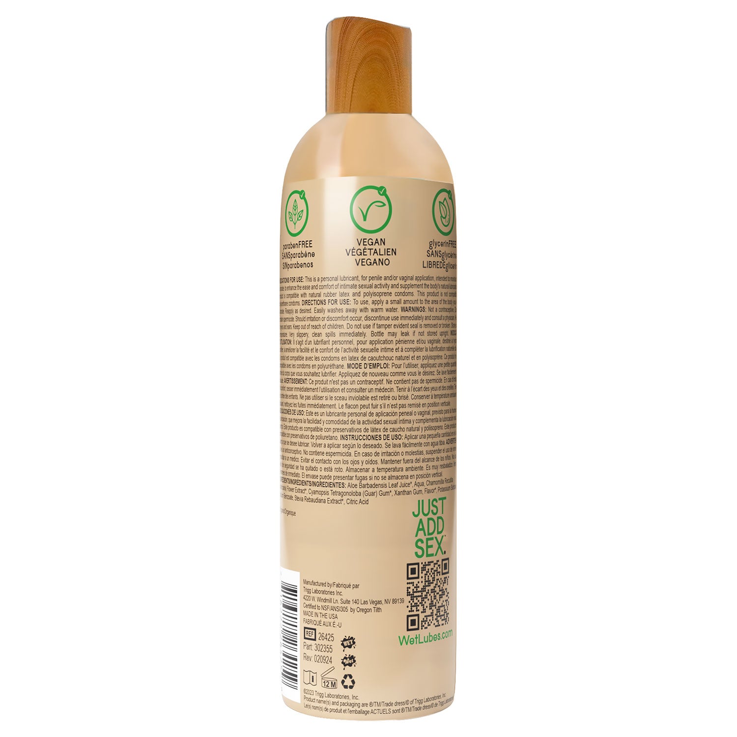 Wet 95% Organic Naturally - Aloe Based Lubricant 4 Oz by Wet