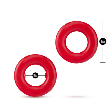 Blush Donut Rings — Red Stretchy Performance Rings - BL-00898