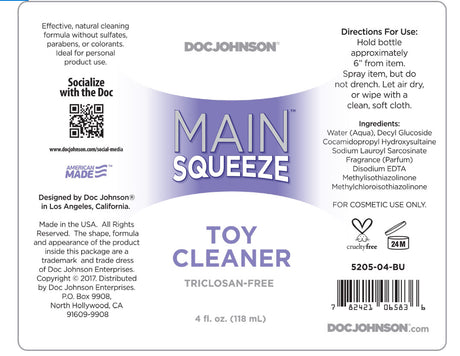 Main Squeeze - Toy Cleaner - 4 Fl. Oz. Bulk