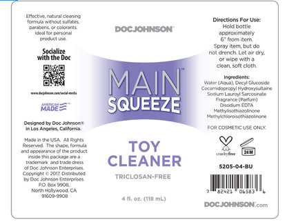 Main Squeeze - Toy Cleaner - 4 Fl. Oz. Bulk by Doc Johnson
