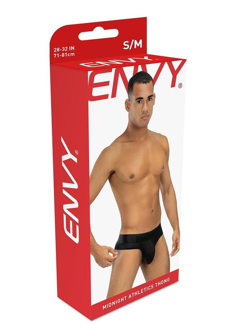 Envy Menswear Midnight Athletics Thong — Black S/M - BLE115-BLKSM