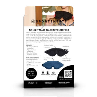 Sportsheets Signature Twilight Tease Blackout Blindfold, Blue - SS68126
