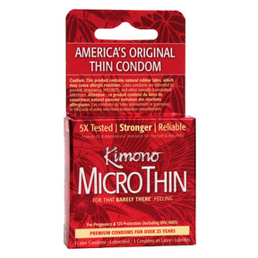 Paradise Marketing Kimono MicroThin Ultra Thin Condoms — 3-Pack - KM05003