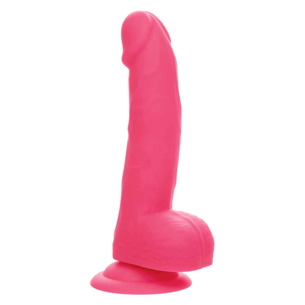 CalExotics Neon Silicone Stud Anal Dildo, 6in Pink - SE0252023