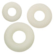 CalExotics Alpha Glow-In-The-Dark Liquid Silicone 3-Ring Set - White - SE1492332